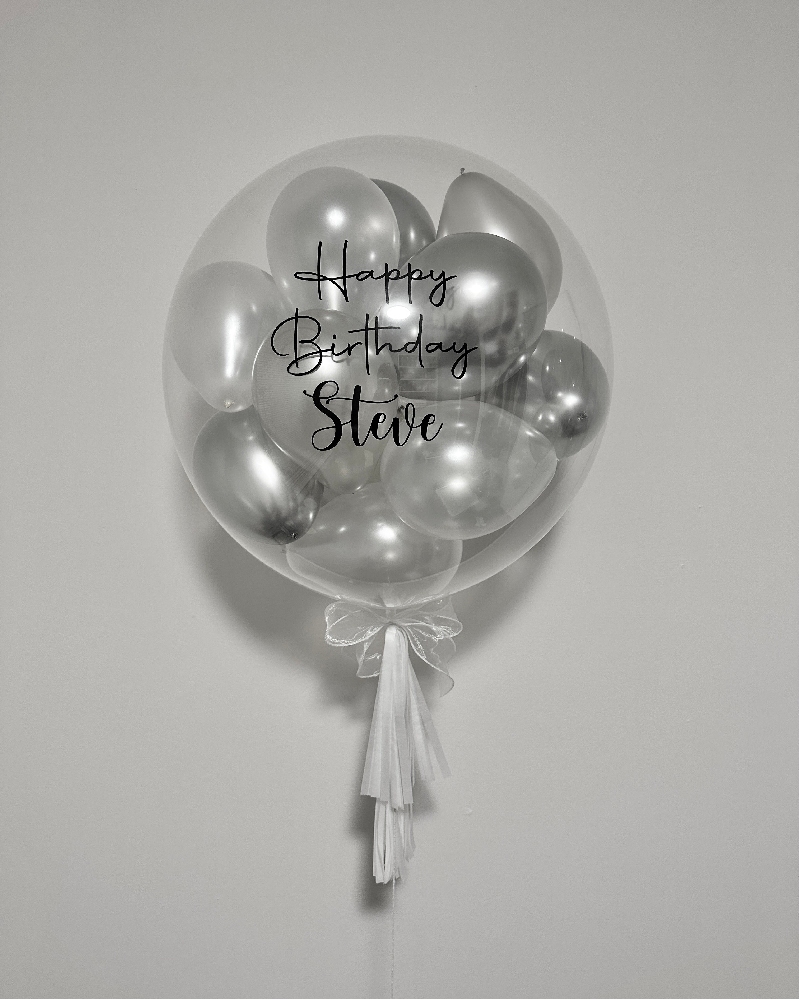 Bubble Balloon - Mini Bubble | Silver & Silk Mix