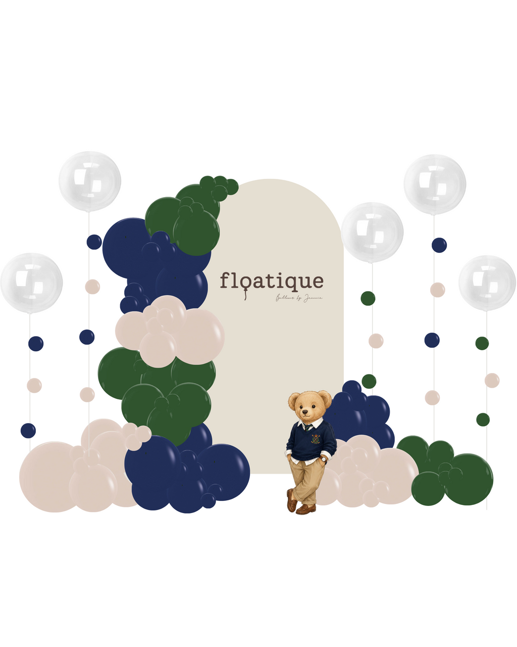 Bear Themed | Navy Green Beige