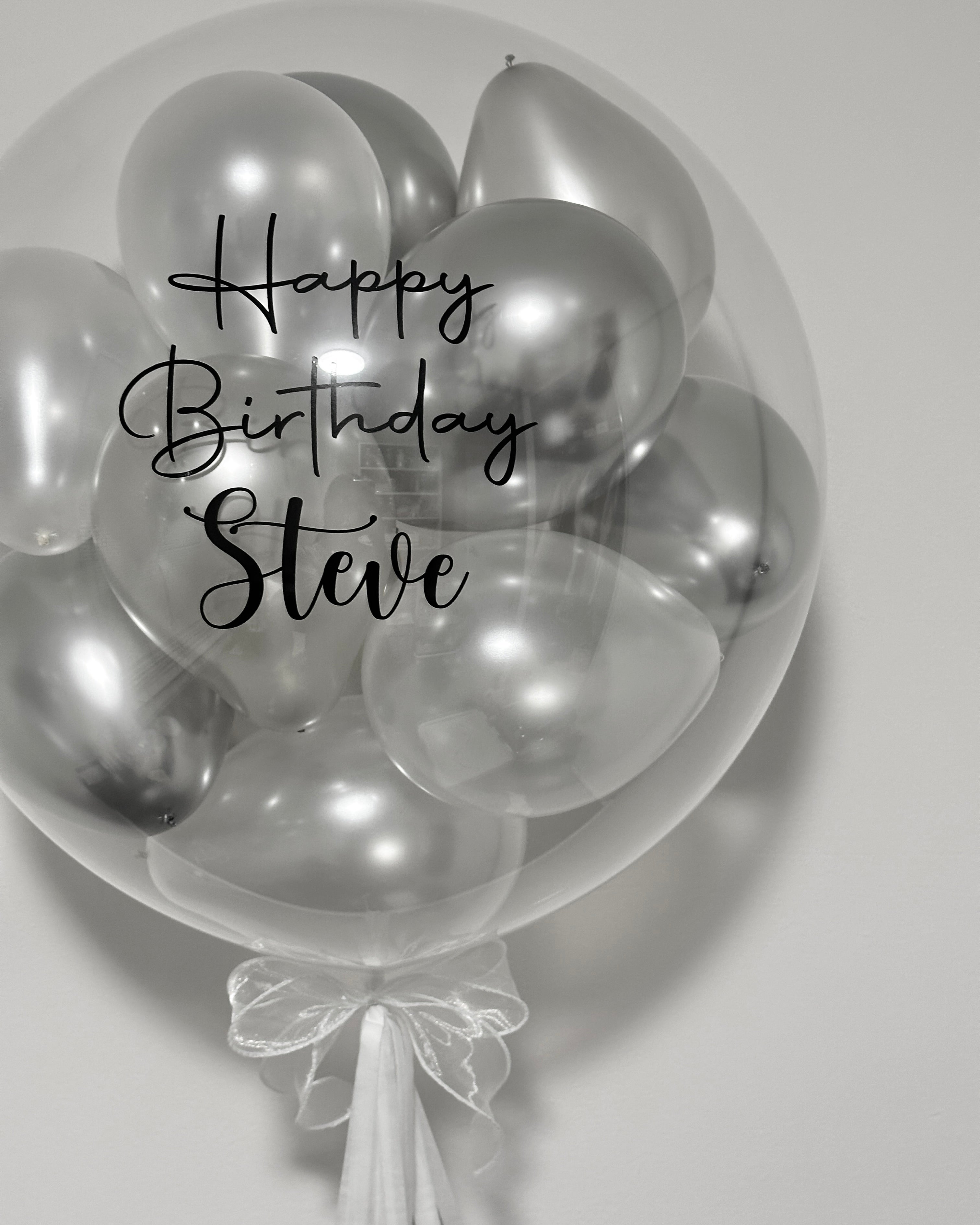 Bubble Balloon - Mini Bubble | Silver & Silk Mix